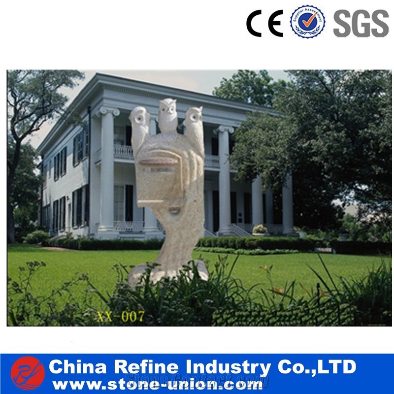 Grey Granite Mickey Mailbox , Stone Carving Postboxes Mickey Shaped,Lettter Boxes,Garden Mailboxes,Chinese Style Mailboxes