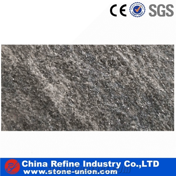 Grey Quartzite Mushroom Stone Panel for Wall Cladding , Quartzite Tiles & Wall Cladding Natrual Surface , Black Quartzite Wall Panel