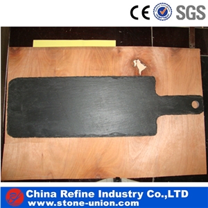 Heart Shaped Slate Black Board For Restaurant , Western
