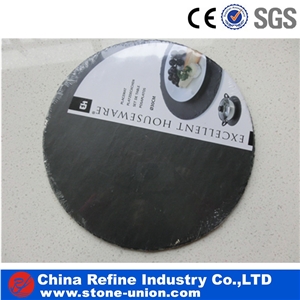 Heart Shaped Slate Black Board For Restaurant , Western