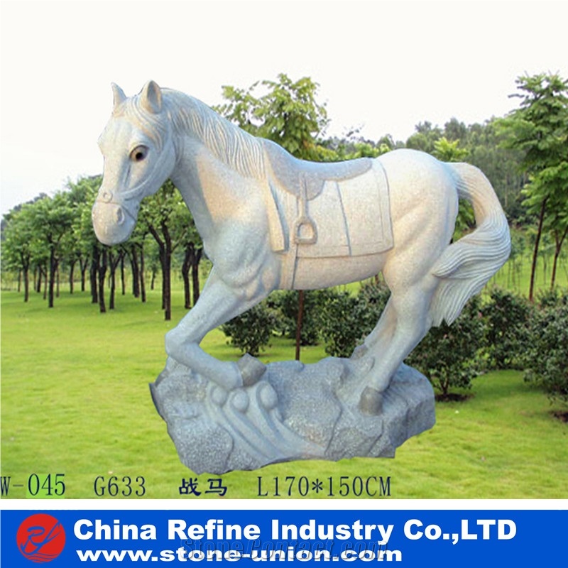 Horse Head Statue, Animal Sculpture, Garden Sculpture, Landscape Sculpture, Animal Carving Stone for Garden Decration, House Statue, Marble Statue & Sculpture & Handcraft