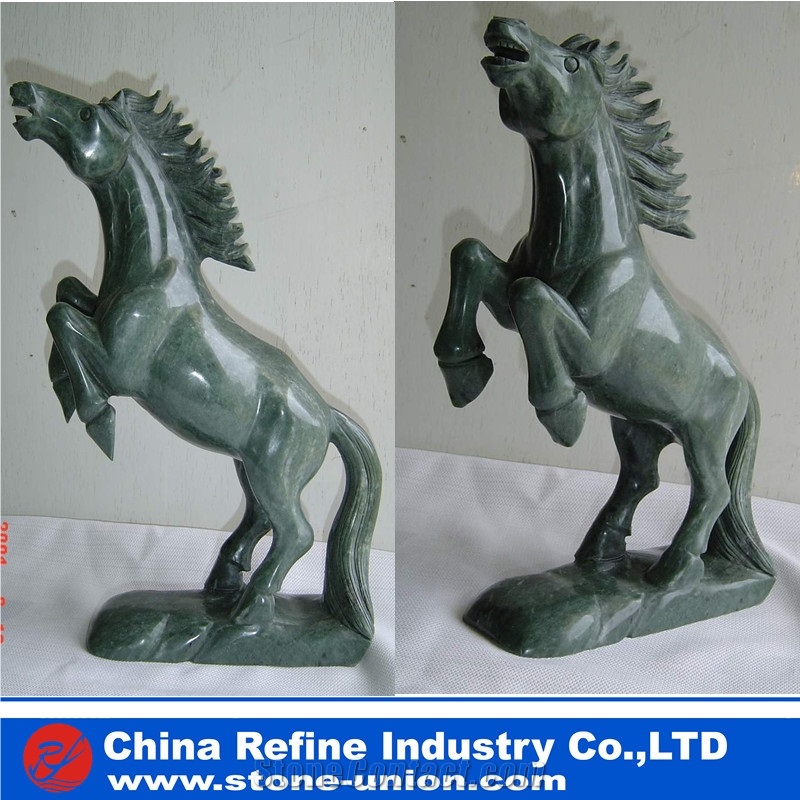Horse Head Statue, Animal Sculpture, Garden Sculpture, Landscape Sculpture, Animal Carving Stone for Garden Decration, House Statue, Marble Statue & Sculpture & Handcraft