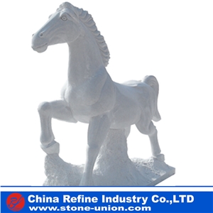 Horse Head Statue, Animal Sculpture, Garden Sculpture, Landscape Sculpture, Animal Carving Stone for Garden Decration, House Statue, Marble Statue & Sculpture & Handcraft