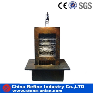 Interior Slate Fountain Designs with Lamp , Decorated Slate Fountain,Outdoor Small Water Fountain with Led Light, Slate Water Fountain