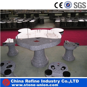 Landscaping Carving Sculptured Table Set, Stone Table, Marble Table, Granite Benches