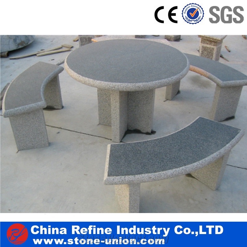 Landscaping Carving Sculptured Table Set, Stone Table, Marble Table, Granite Benches