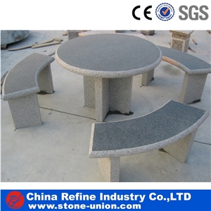 Landscaping Carving Sculptured Table Set, Stone Table, Marble Table, Granite Benches