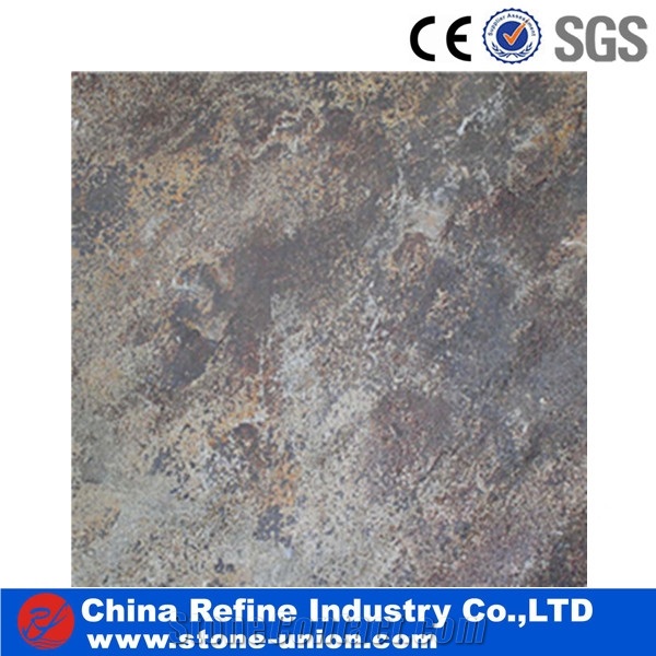 Manufacturer Offered Rusty Green Slate Tile & Slab,Slate, China Slate, Tiles, Walling, Flooring, Paving, Rusty, China Slate Tiles