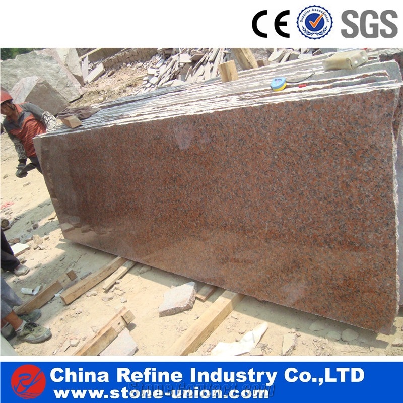 Maple Red Granite Slabs ,G562 Granite Tiles ,Red Granite Flooring , Chinese Red Granite,G562 Maple Red Polished Granite Slabs Light,Red Granite Slab