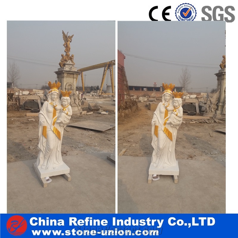Marble Christ Madonna Statue , Human Statue , Marble Sculpture ,Western Statues, White Marble Human Garden Sculpture,Yellow Marble Handcarved Western Garden Religious Sculptures