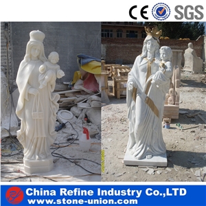 Marble Christ Madonna Statue , Human Statue , Marble Sculpture ,Western Statues, White Marble Human Garden Sculpture,Yellow Marble Handcarved Western Garden Religious Sculptures