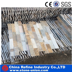 Multicolor Cultured Stone Strip Tiles , Wall Decoration