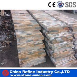 Multicolor Cultured Stone Strip Tiles , Wall Decoration