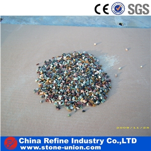 Multicolor Mini Gravel Landscaping Stone , Natural Gravel,Machine Customized Pebble Stone,Chipping Mixed Pebble Stone,River Stone,Split Pebbles