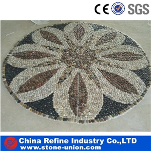 Natural Pebble Pattern , Pebble Stone Driveway , Pebble Walkway , Polished Rive Pebble Stone,Pebble Tile Mosaic Pebble Stone with Mesh,Pebble Mosaic