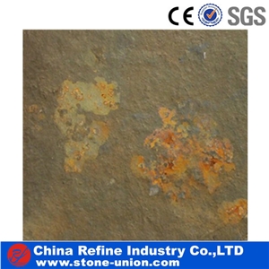 Natural Rusty Yellow Slate Tile & Slab for Project,Multicolor Slate Patio Stones,Natural Paving Stone,Rusty Slate Wall Tiles,Multicolor Slate Floor