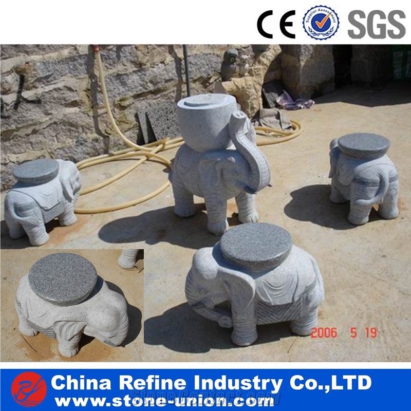 Nine Dragon Jade Marble Table & Benches, Exterior Table Sets, Garden Table Sets, Park Table,Yellow Rust Granite Park Bench Garden Tables
