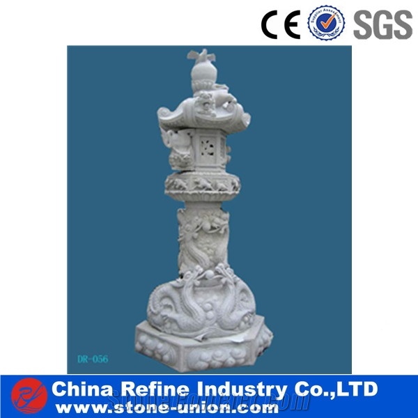 Outdoor Garden Decor Granite Japanese Lantern,China Rust Granite Garden Lantern Carving, G682 Yellow Granite Garden Lanterns,Stone Lantern for Garden