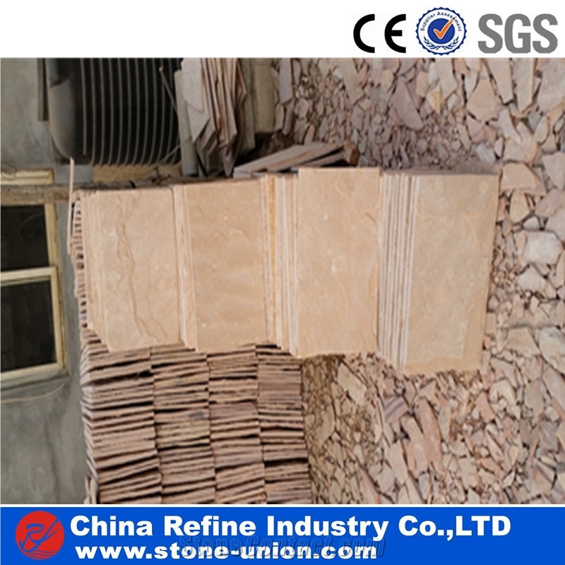 Pink Sandstone Tiles, Natural Stone, Sandstone Wall Covering
