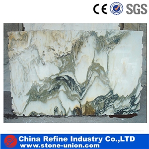 Popular China Landscape White Marble Slabs & Tiles, Decoration White Marble Landscape Flooring Tiles