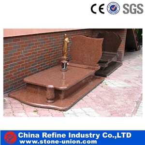 Red Granite Monument from China , Polished Granite Poland Monument Design