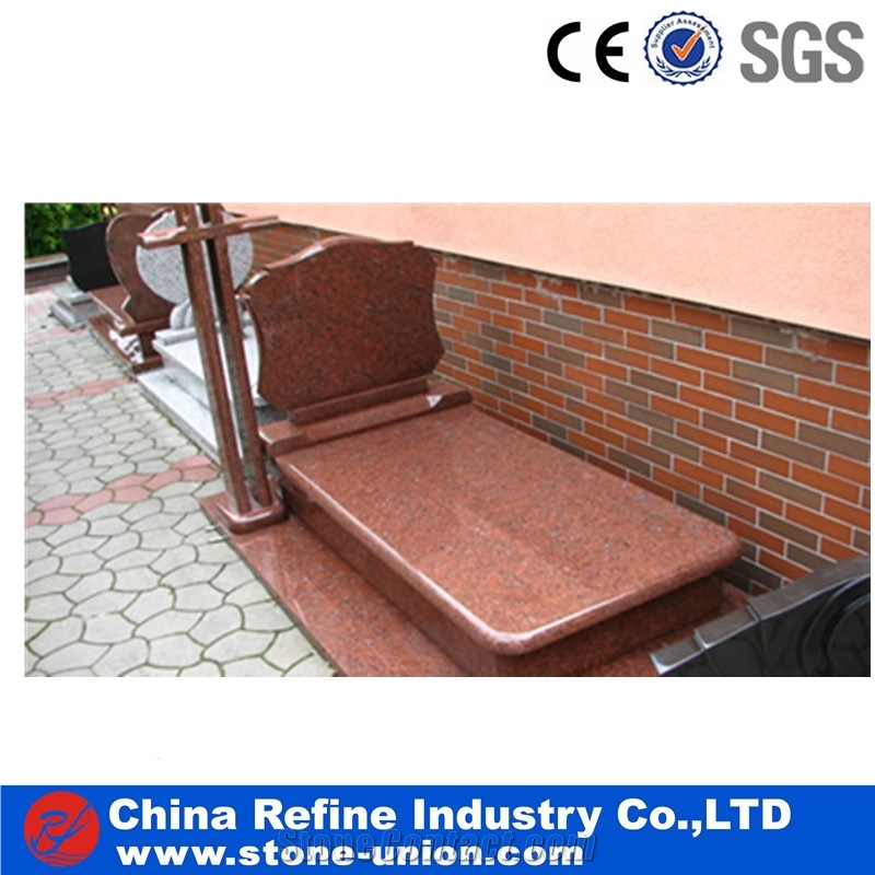 Red Granite Poland Gravestone, Red Granite Western Tombstone,Engraved Headstones,Western Style Tombstones,All Kinds Of Color Granite Monuments