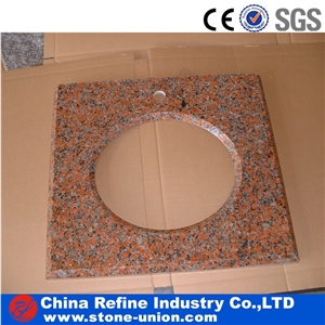 Red Granite Square Countertop,Bathroom Countertops, Vanity Tops, Custom Top