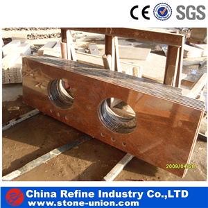 Red Granite Worktops for Bathroom, Red Countertops Granite Material,Granite Countertop Vanity Top
