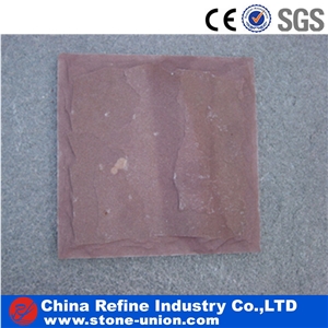 Red Sandstone Mushroom Finished , Sandstone Tiles for Sale,Split Face Mushroom Stone,Mushroom Wall Cladding