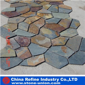 Rusty Flooring Tile ,Slate Floor Tile,Slate Landscape Stone,Rusty Slate Wall Tiles,Slate Pavers,Multicolor Slate Floor,Walkway Pavers,Natural Slate