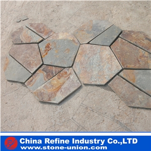 Rusty Flooring Tile ,Slate Floor Tile,Slate Landscape Stone,Rusty Slate Wall Tiles,Slate Pavers,Multicolor Slate Floor,Walkway Pavers,Natural Slate