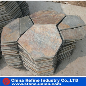 Rusty Flooring Tile ,Slate Floor Tile,Slate Landscape Stone,Rusty Slate Wall Tiles,Slate Pavers,Multicolor Slate Floor,Walkway Pavers,Natural Slate