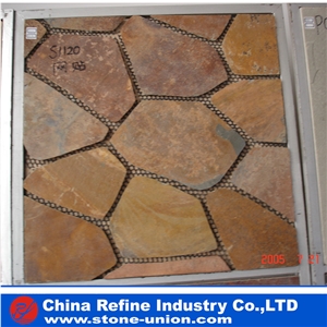 Rusty Flooring Tile ,Slate Floor Tile,Slate Landscape Stone,Rusty Slate Wall Tiles,Slate Pavers,Multicolor Slate Floor,Walkway Pavers,Natural Slate
