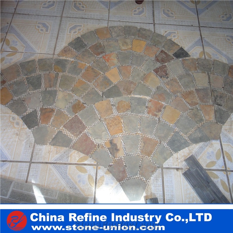 Rusty Flooring Tile ,Slate Floor Tile,Slate Landscape Stone,Rusty Slate Wall Tiles,Slate Pavers,Multicolor Slate Floor,Walkway Pavers,Natural Slate