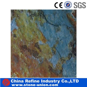 Rusty Green Culture Slate Slabs & Tiles, China Green Slate,Rusty Slate Wall Tiles,Slate Pavers,Multicolor Slate Floor,Walkway Pavers
