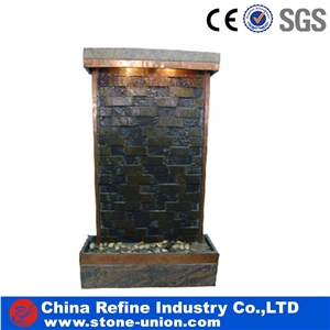 Rusty Slate Fountain , Rusty Culture Stone Water Fountain Manufaturer,Chinese Slate Garden Fountain , Slate Culture Stone Fountain,Wall Mounted Stone