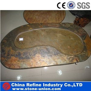 Rusty Slate Tea Table, Chinese Slate Tea Set for Exporter,Slate Classical Tea Table, Coffee Table,Art Slate Tea Table Sets,Stone Tea Trays