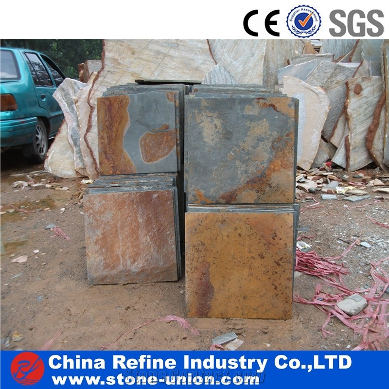 Rusty Slate Wall Tiles and Flooring , Culture Stone Made in China,Slate Tiles, Slate Flooring, Slate Floor Tile on Sale, Rusty Slate Slabs & Tiles