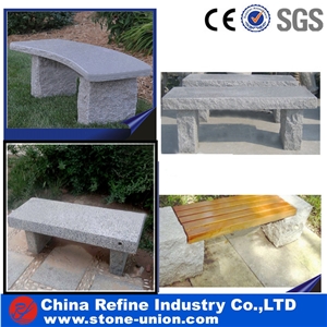 Simple and Cheap Granite Benches Customized , Professional Garden Stone Benches Made in China