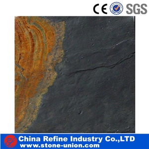 Slate Stone, Exterior Wall Yellow Mud Slate Tile, Yellow Slate Natural Finished, Light Yellow Flooring Tiles