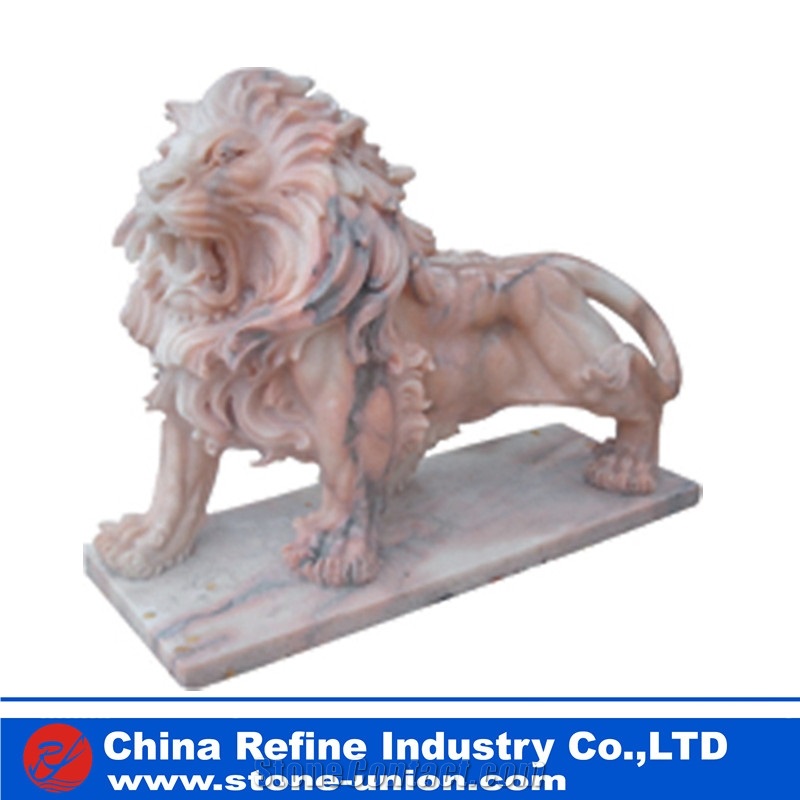 Sleeping Lion Statues , Lion Carved Stone, Lion Marble Statue , Landscape Garden Statues,Garden Lion Carving, Pair Of Lion Sculpture Set