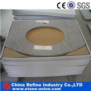 Stone Countertops Granite Material Thin Thickness , Grey Granite Kitchen Worktops