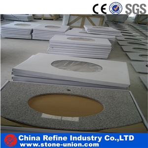 Stone Countertops Granite Material Thin Thickness , Grey Granite Kitchen Worktops