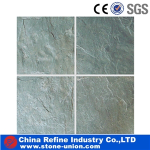 Super Dark Green Slate Slabs & Tiles, China Green Slate for Exterior, Interior, Wall Claddingexterior Decor Like Wall Cladding, Pool Coping, Stairs