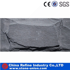 Wall Cladding Black Quartzite Mushroom Stone,Building Stone/Mushroom Wall Cladding,Fujian Black Mushroom Wall Tile,Mushroomed Cladding
