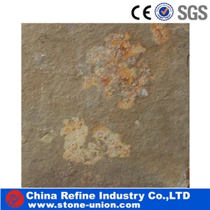 Wall Decoration Slate Tile ,Outdoor Cheap Tiles & Slab, China Yellow Slate,Slate Stone Flooring&Floor Covering,Rectangle Slate Pavers&Panel