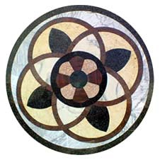 Wholesale Waterjet Square Floor Marble Medallion Patern , Indoor & Interior Marble Floor Covering