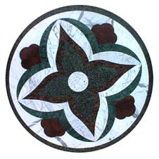 Wholesale Waterjet Square Floor Marble Medallion Patern , Indoor & Interior Marble Floor Covering