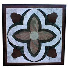 Wholesale Waterjet Square Floor Marble Medallion Patern , Indoor & Interior Marble Floor Covering