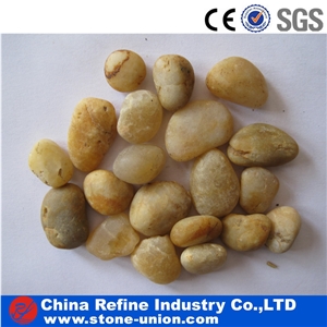 Yellow Cheap Pebble Stone , River Pebbles Exporter,Natural Crushed River Stone,Cheap Stone Gravel in Garden,Customized Cobble Stone,Modern Pebble
